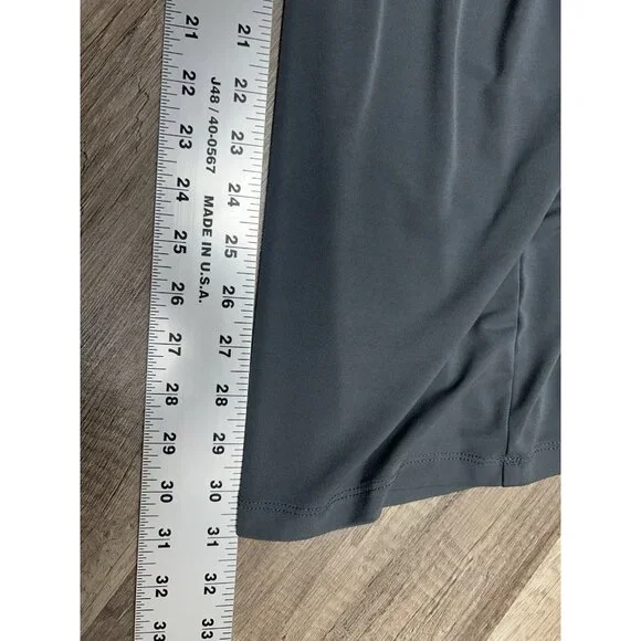 Susan Graver Liquid Knit Pull-On Pants Size Large Grey Elastic Waist Office - Picture 9 of 9